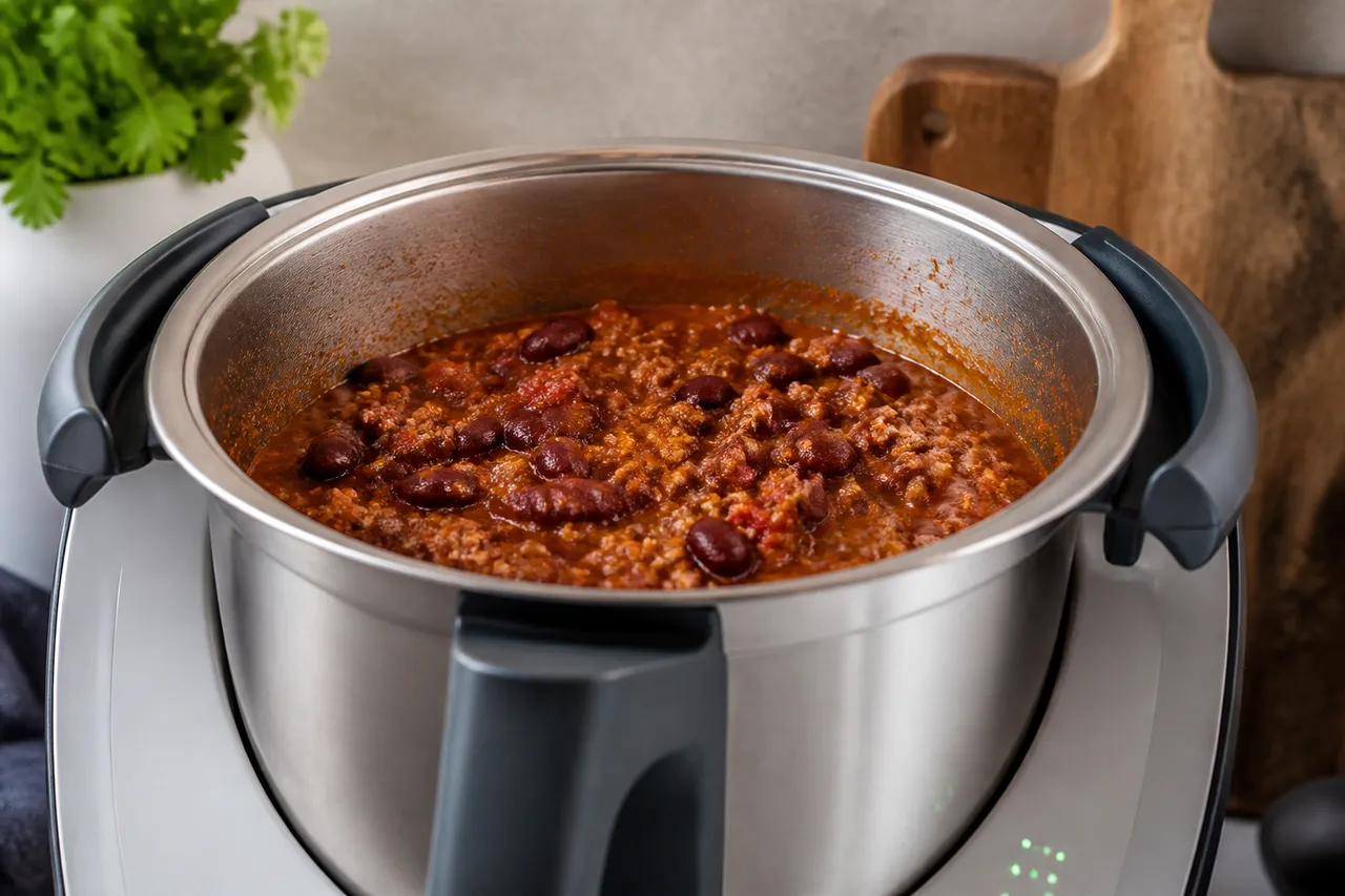 Chili con carne au Thermomix mijoté avec haricots rouges