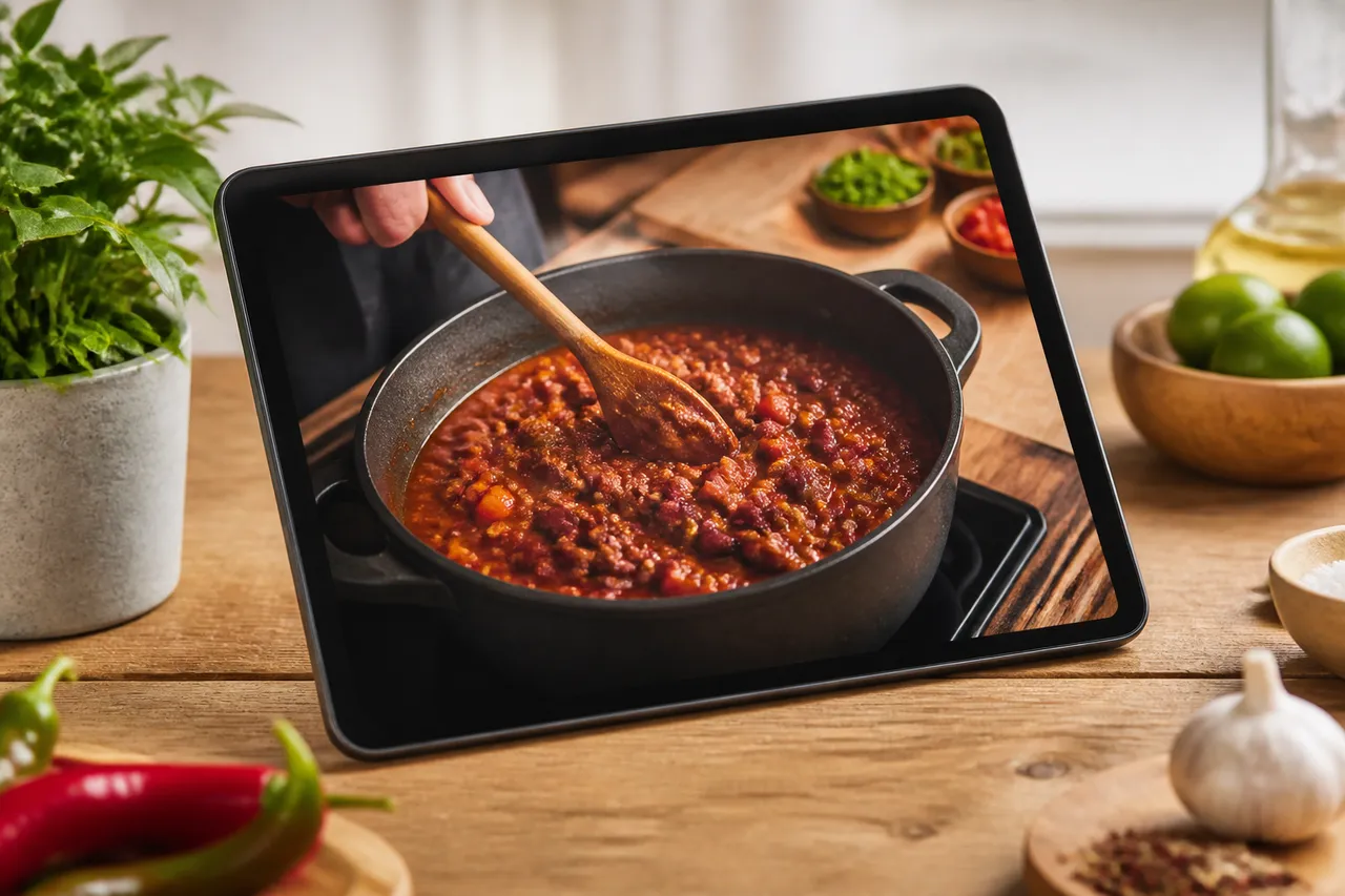 Vidéo recette chili con carne au Thermomix sur tablette