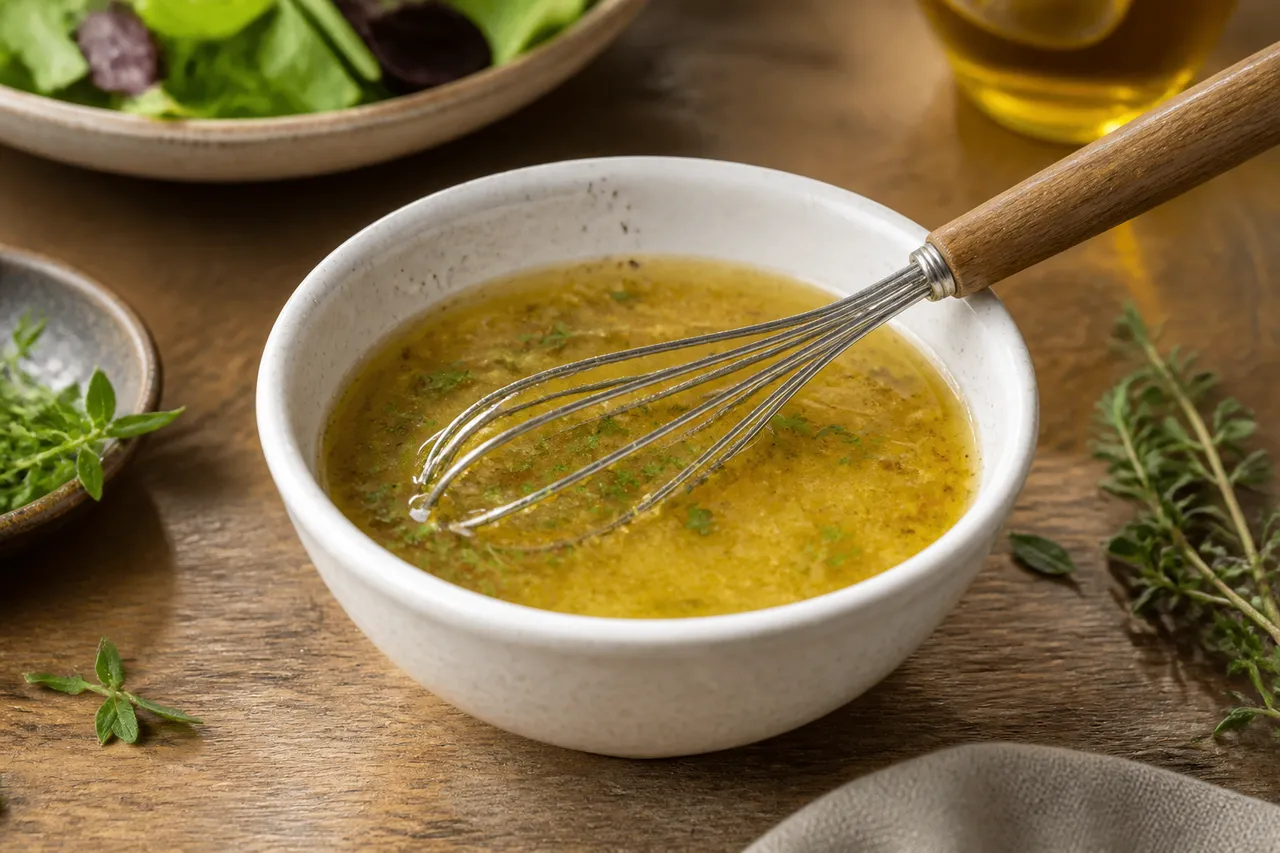 Vinaigrette à la moutarde pour accompagner le saumon